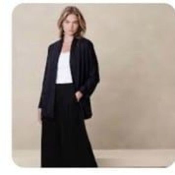 NWT Banana Republic Cardigan NAILHEAD TEXTURED BLAZER Jacket Work Suiting M - Picture 1 of 6